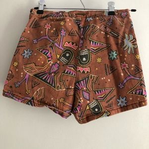 High waist bohemian -tribal shorts